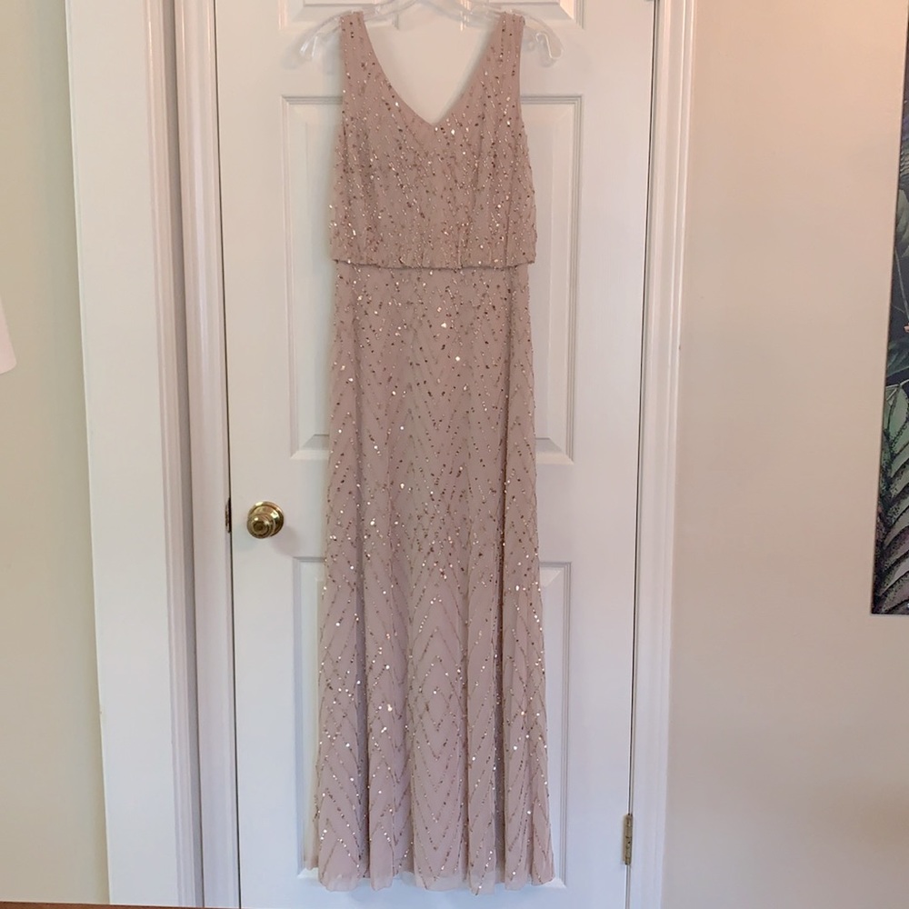 BHLDN Sequin Maxi Dress in Blush